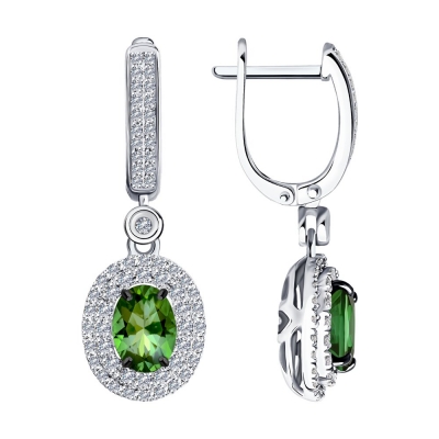 Серьги из белого золота с...