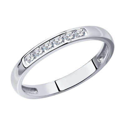 Кольцо из белого золота с...