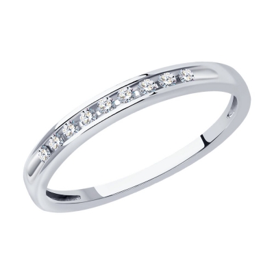 Кольцо из белого золота с...