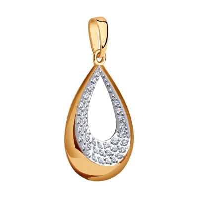 Подвеска из золота с фианитом