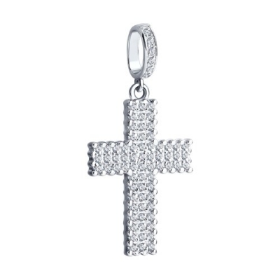 Крест из золота с фианитами