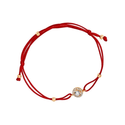 Браслет из золота с красной...