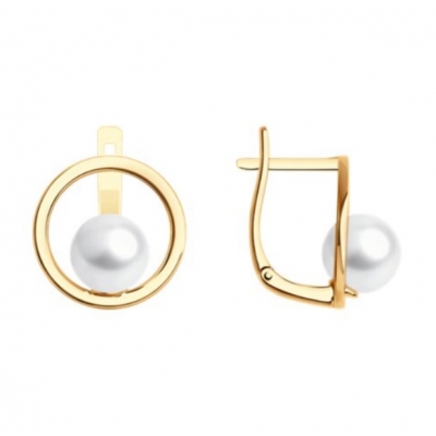 Серьги из золота с жемчугом