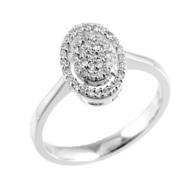 Кольцо из белого золота с...