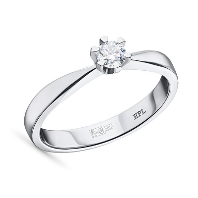 Кольцо из белого золота с...