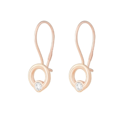 Серьги из золота с цирконием