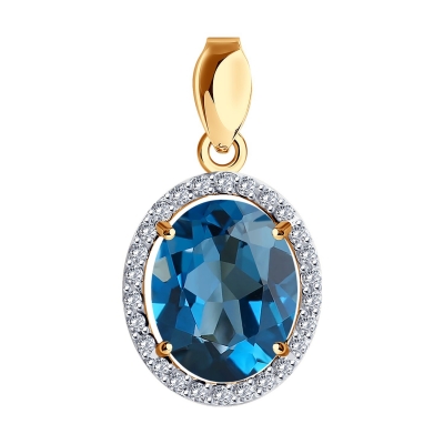 Pandantiv din aur cu topaz...