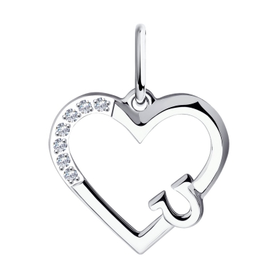 Подвеска из золота с фианитами