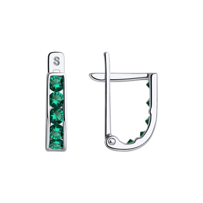 Серьги из золота с фианитами