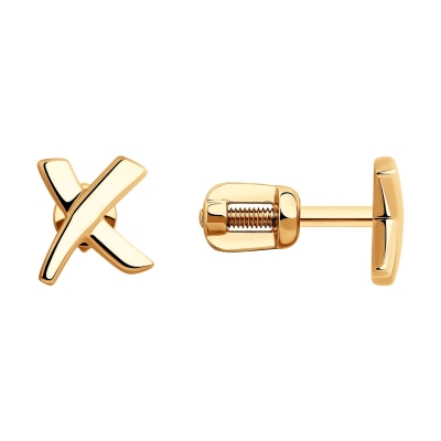 Серьги из золота с фианитами