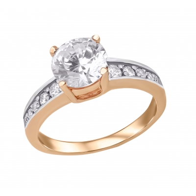 Кольцо из золота с цирконием