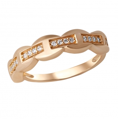 Кольцо из золота с цирконием