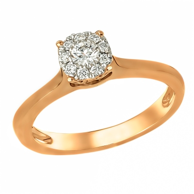 Кольцо из золота с бриллиантом