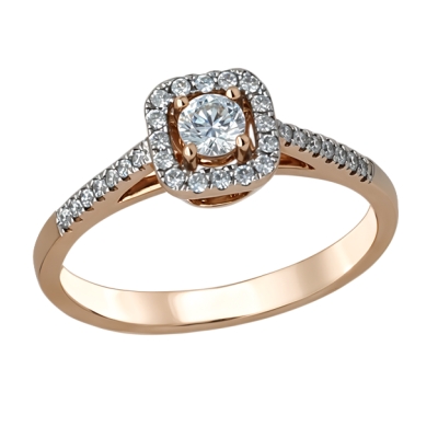 Кольцо из золота с бриллиантом