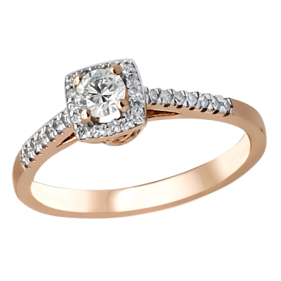 Кольцо из золота с бриллиантом