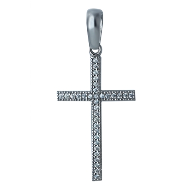 Крест из золота с цирконием