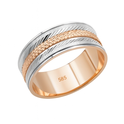 Золотое обручальное кольцо