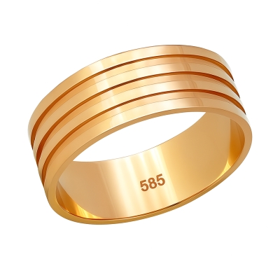 Золотое обручальное кольцо