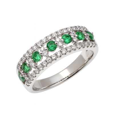 Кольцо из белого золота с...