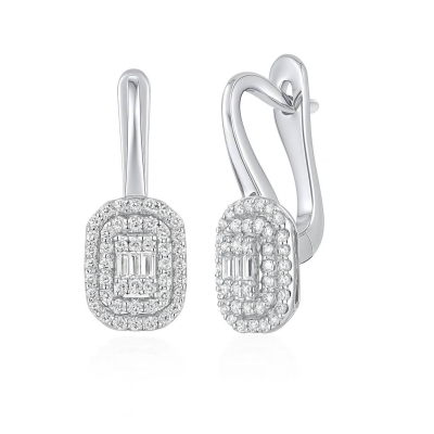 Cercei din aur cu diamante