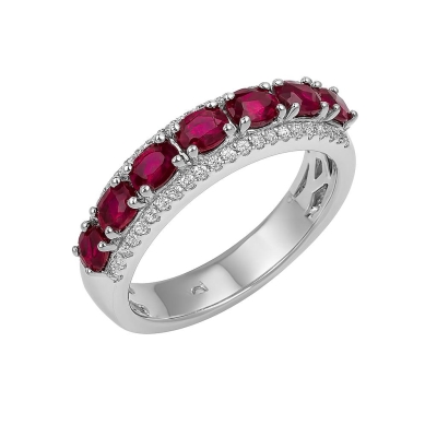 Кольцо из белого золота с...