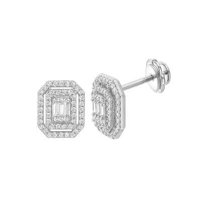 Cercei din aur cu diamante