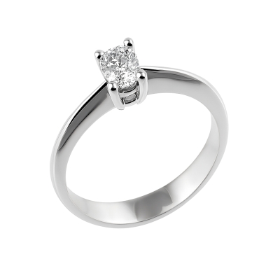 Кольцо из белого золота с...