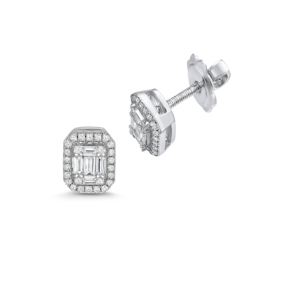 Cercei din aur cu diamante