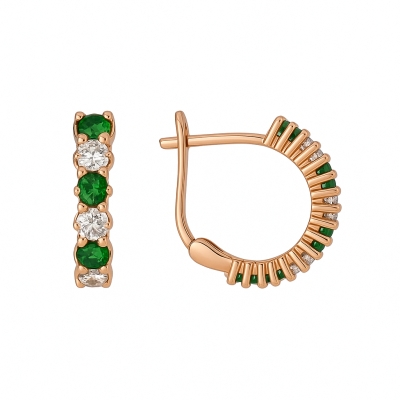 Cercei din aur cu zirconiu