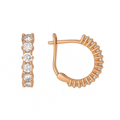 Cercei din aur cu zirconiu