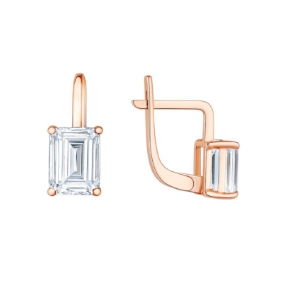 Серьги из золота с цирконием