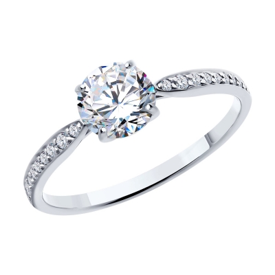 Кольцо из золота с фианитом