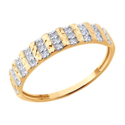 Кольцо из золота с фианитом