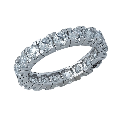 Кольцо из белого золота с...