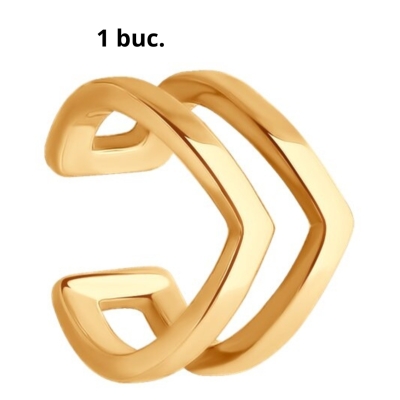 Золотая одиночная серьга