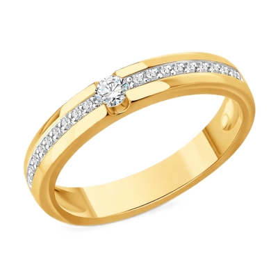 Кольцо из золота с бриллиантом