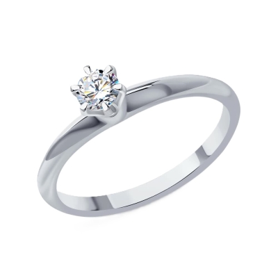 Кольцо из белого золота с...