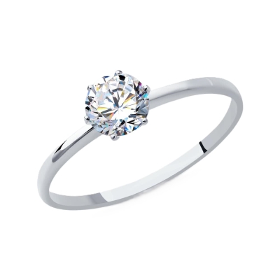 Кольцо из золота с фианитами