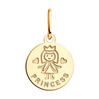 Подвеска из золота с фианитами