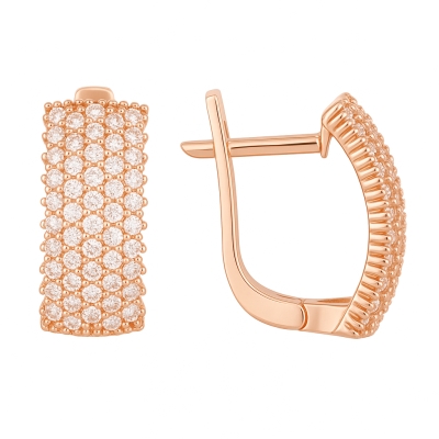 Cercei din aur cu zirconiu