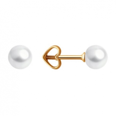 Cercei din aur cu perlă