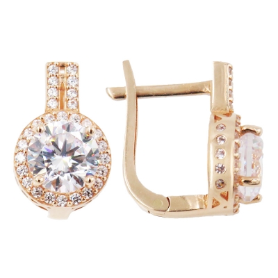Cercei din aur cu zirconiu