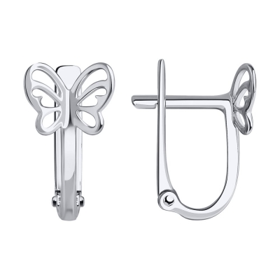 Серьги из белого золота