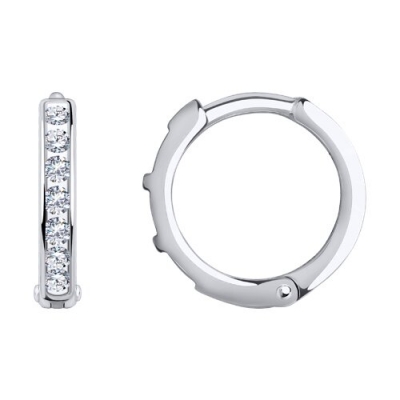 Серьги из золота с фианитами