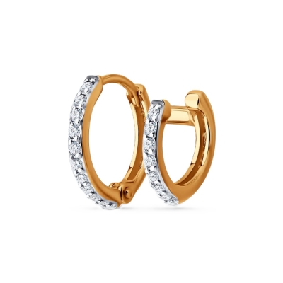 Золотая одиночная серьга