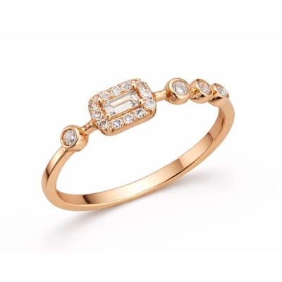 Inel din aur cu zirconiu