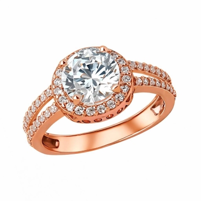 Кольцо из золота с цирконием