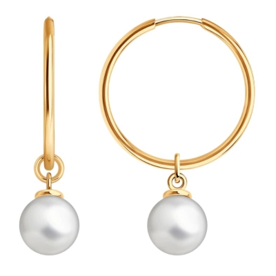 Cercei din aur cu perlă