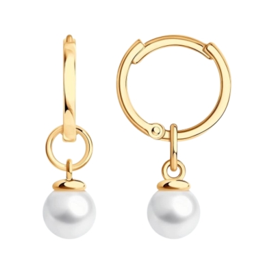 Серьги из золота с жемчугом