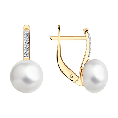 Серьги из золота с жемчугом...